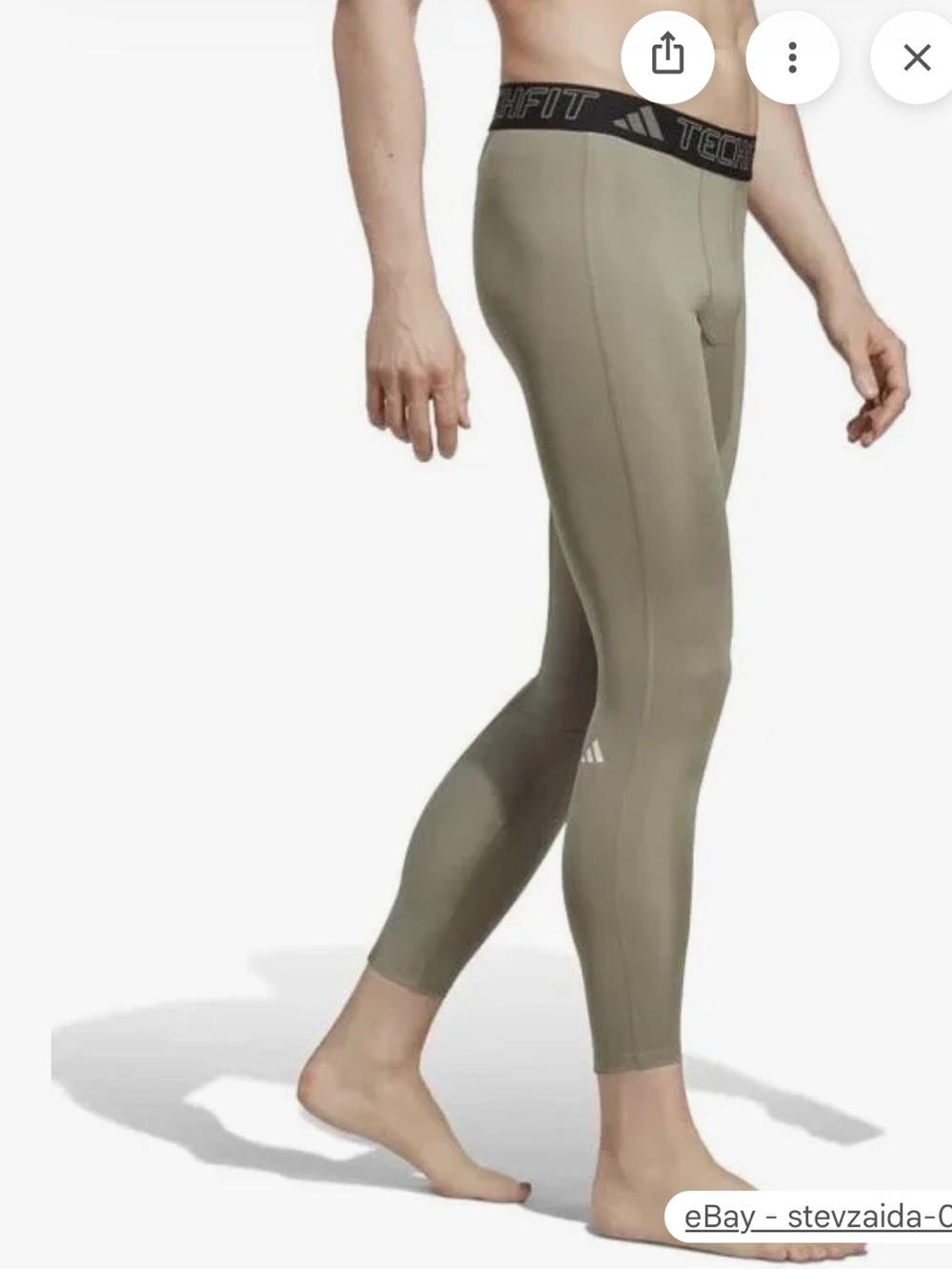 adidas Techfit Alpha Skin Compression Tights - Olive Green 2XL